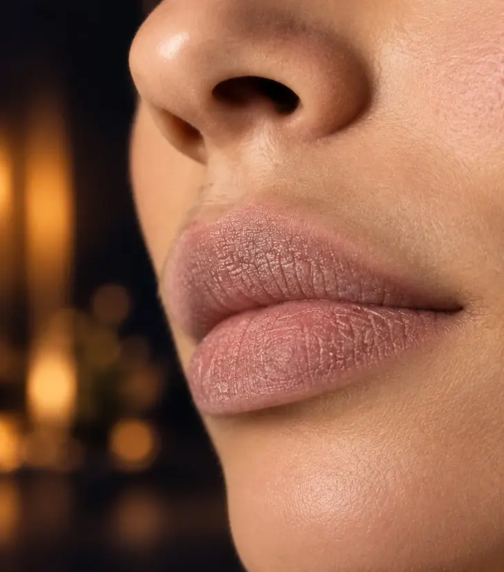 Lábios antes do Flow Lips em Sorocaba: pálidos e sem uniformidade
